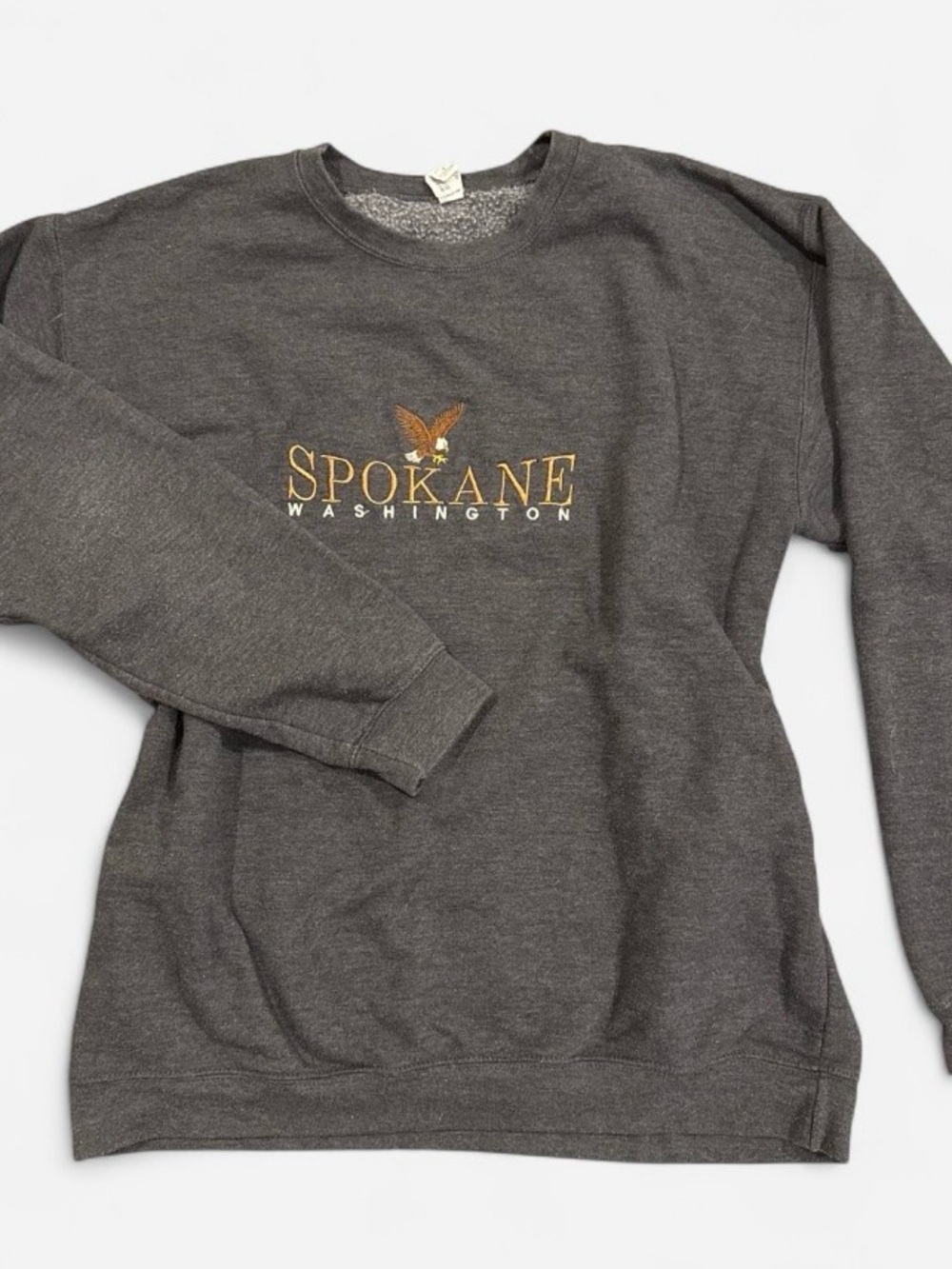 Spokane Washington Charcoal Crewneck Sweatshirt - Unbranded
